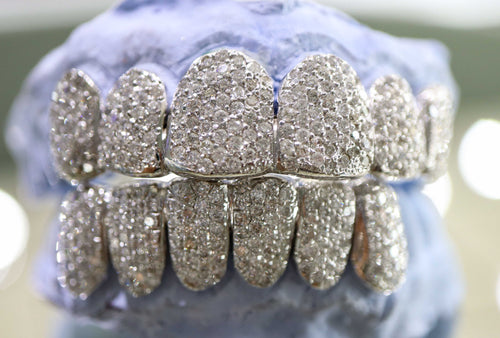 10k High Quality Si Flooded Diamond Grillz